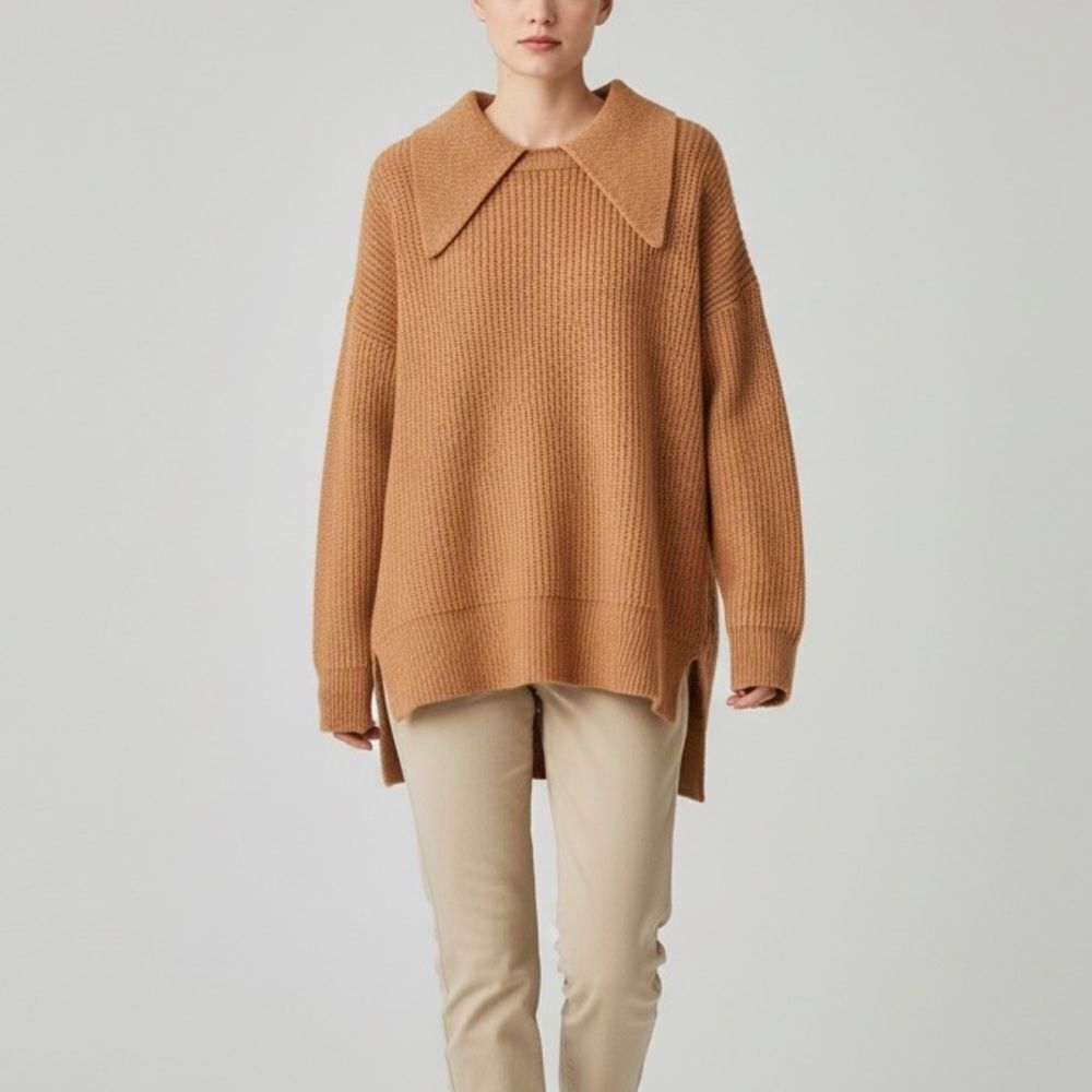 Molly Green Chunky Tan Sweater in Size Large